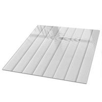 TISCHPLATTE 50x50 cm – Weiße Paneele - Braun, Glas (50/50/0.4cm) - Wallfluent