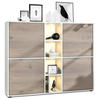 HIGHBOARD Cuba Türen in Eiche Nordic - Silbereichenfarben, Holzwerkstoff (130.5/105.5/35.5cm) - Vladon