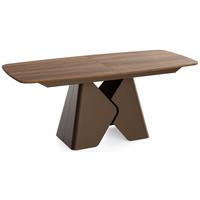 ESSTISCH Vanta rechteckig ausziehbar verlängerbar mit Braunem Metallgestell, Nussbaum Braun 180-270/90/76 cm - Walnussfarben/Braun, Holzwerkstoff/Metall (90/270/76cm) - WFL GROUP