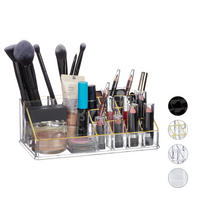 KOSMETIKORGANIZER - Transparent, Kunststoff (22/8/12.5cm) - Relaxdays