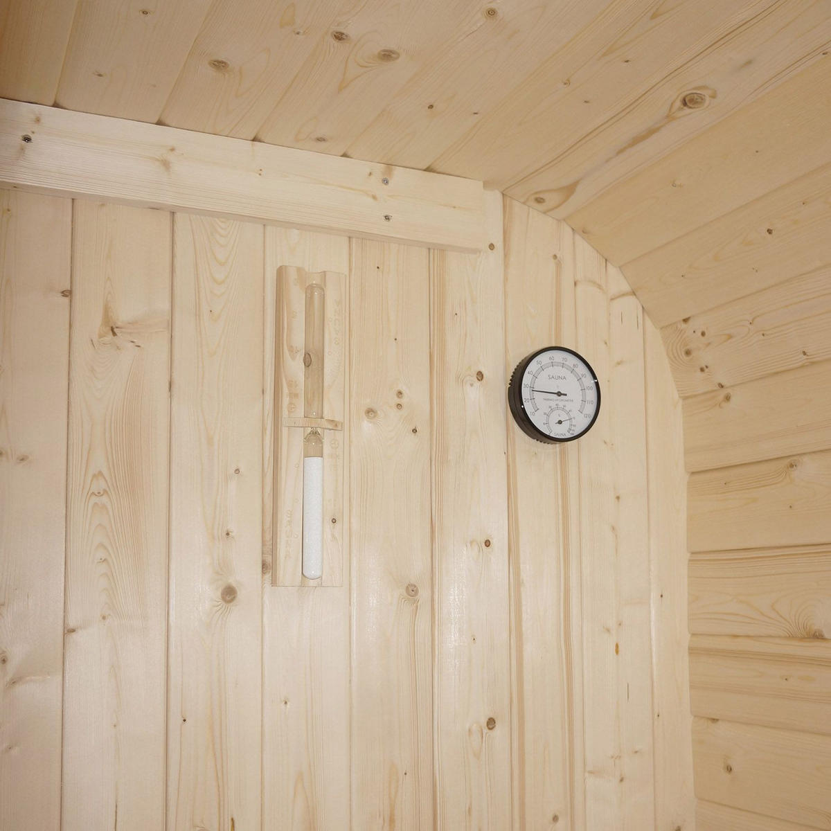 FASSSAUNA Nolvik M inkl. Zubehör-Set - Naturfarben, Holz (185/194/120cm) - Artsauna