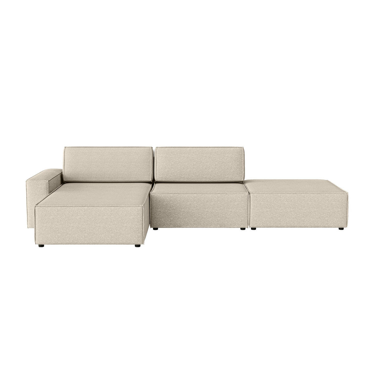 ECKSOFA Lummo Re mit Schlaffunktion, Beige - Beige, Textil (323/185cm) - Fedve