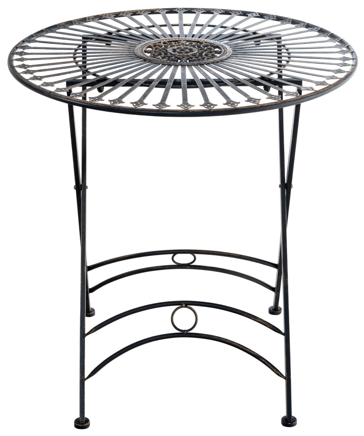 GARTENTISCH Thegel bronze - Dunkelbraun, Metall (71/71/71cm) - TPFGarden