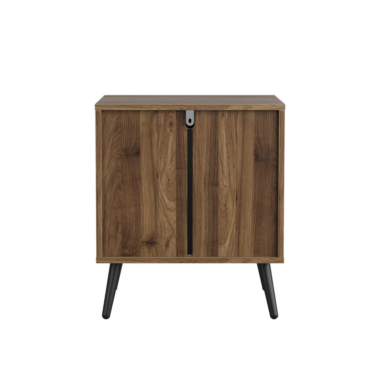 NACHTTISCH 45/40/53 cm walnussfarben aus MDF mit 2 Schubladen - Braun, Holzwerkstoff (40/53/45cm) - OKWISH