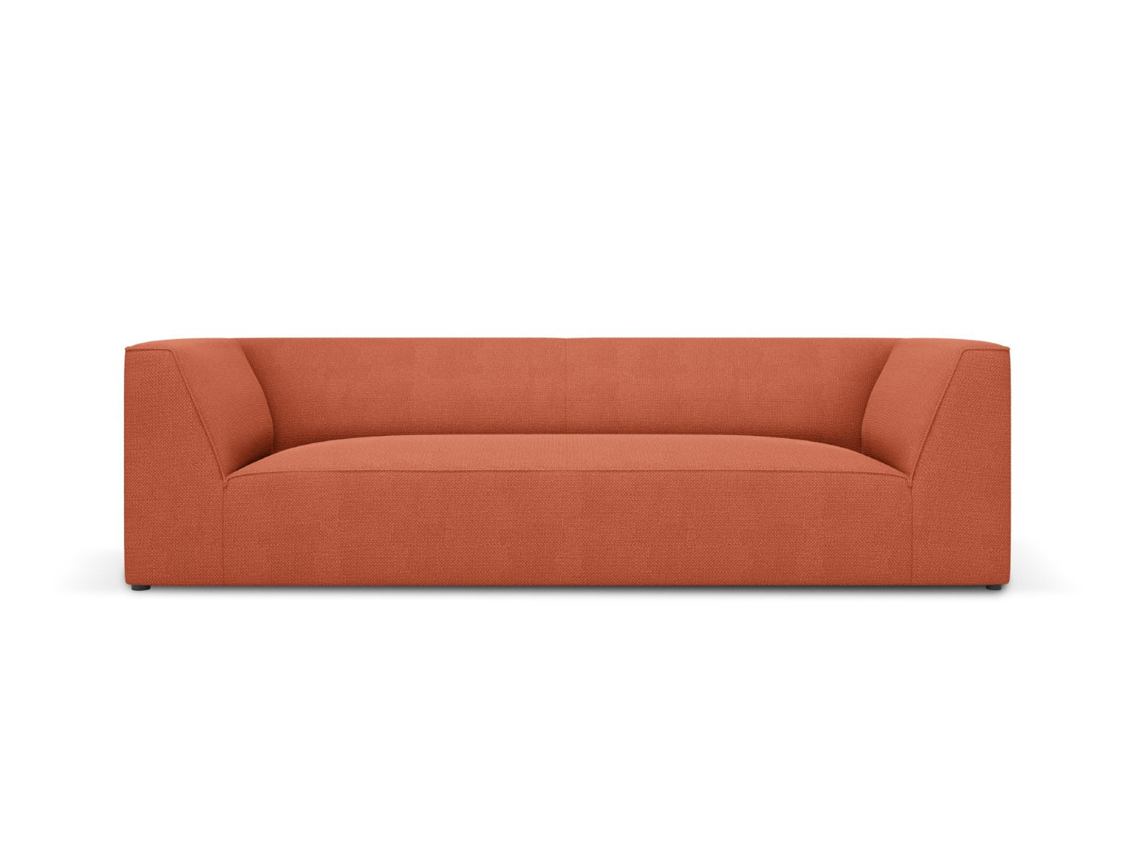 SOFA Ruby aus strukturiertem Stoff koralle 3 Sitzplätze - Koralle, Textil (93/69/232cm) - Micadoni