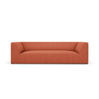 SOFA Ruby aus strukturiertem Stoff koralle 3 Sitzplätze - Koralle, Textil (93/69/232cm) - Micadoni