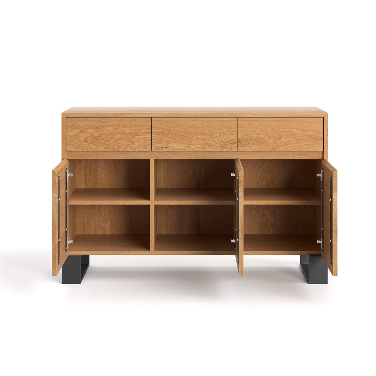 SIDEBOARD Horizon aus massivem Eichenholz - Eichefarben/Naturfarben, Holz (140/90/45cm) - Danzz