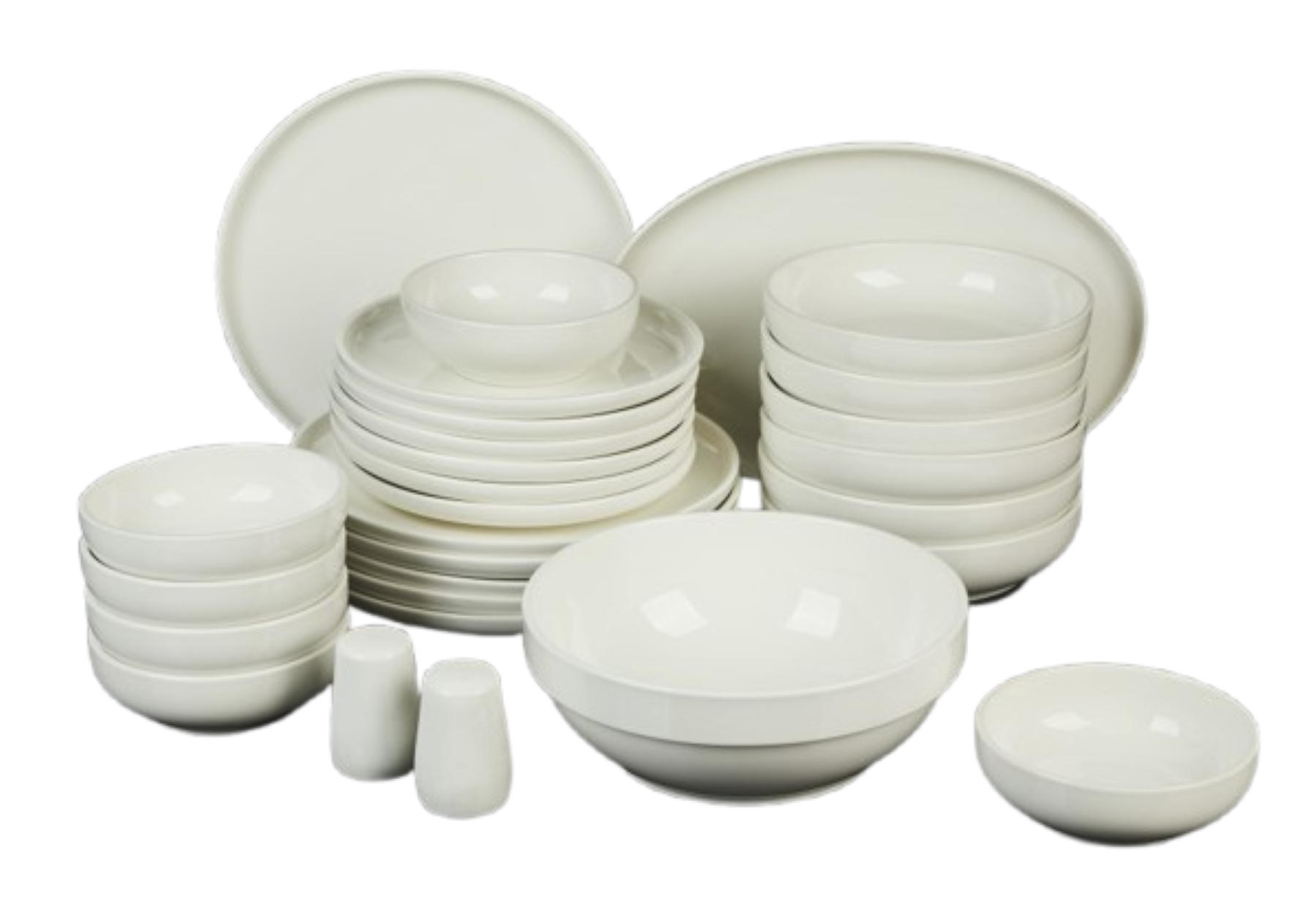 GESCHIRRSET Milano 28-tlg. weiß - Weiß, Keramik (41/38/38cm) - Mulex