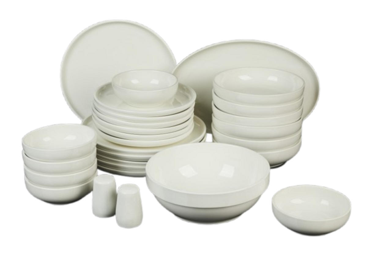 GESCHIRRSET Milano 28-tlg. weiß - Weiß, Keramik (41/38/38cm) - Mulex