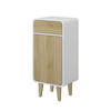 MIDISCHRANK Arla Weiß/Eiche 40 x 81 cm - Eichefarben/Weiß, Holzwerkstoff (40/81/30cm) - Vicco