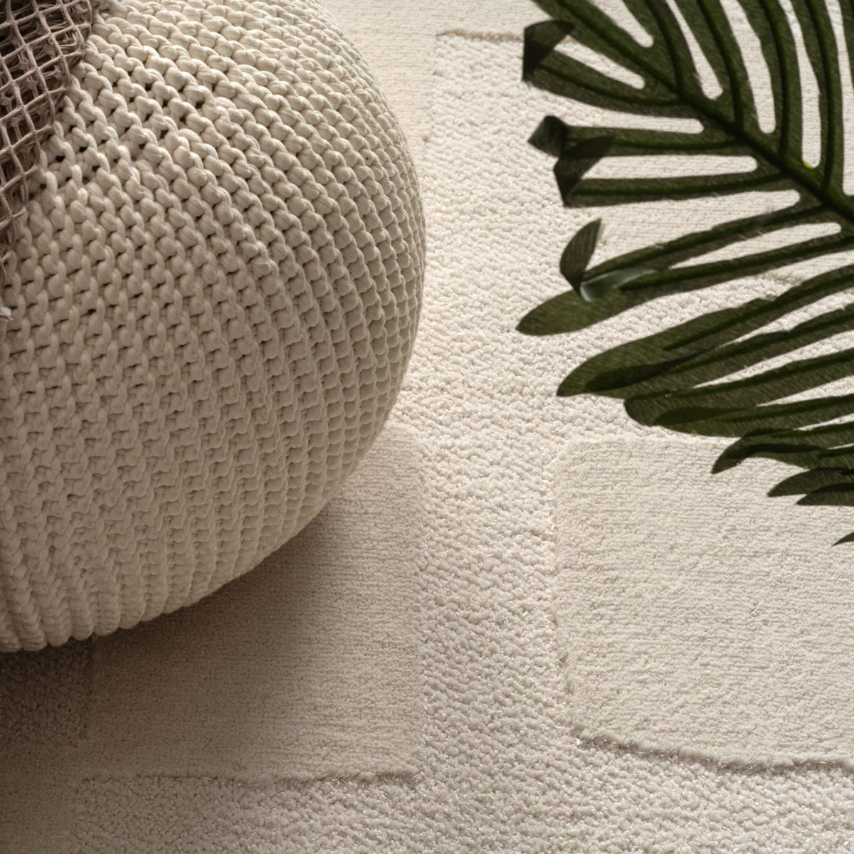 KURZFLORTEPPICH, mit Struktur, aus Polyester, Florhöhe 10 mm, Creme, 160 x 230 cm - Beige, Textil (160/230cm) - KADIMA DESIGN