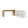 SCHREIBTISCH Der Produktive - Eichefarben/Weiß, Holzwerkstoff (65/145/77cm) - Mokebo