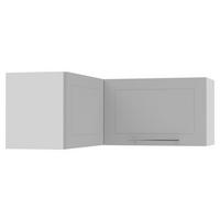 ECKHÄNGESCHRANK Kvantum W14/90/36 Dust Grey Matt / Weiß Matt 90 / 90 / 36cm - Weiß/Grau, Holz/Holzwerkstoff (90/36/90cm) - Feldmann-Wohnen