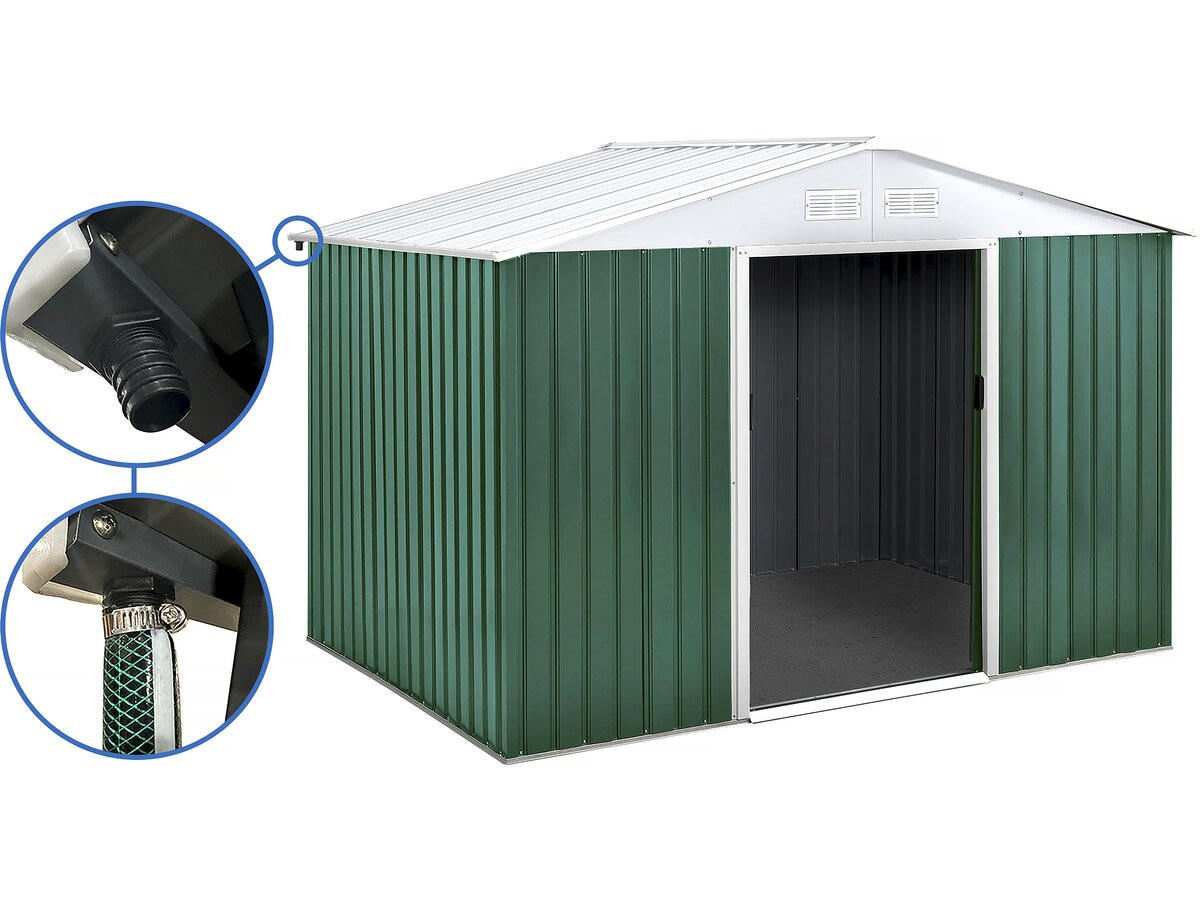Habitat Garten Metall-Gartenhaus Grün 45x267x245 cm