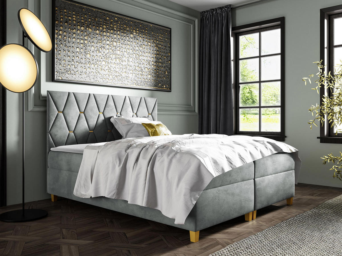 BOXBETT Inez - H3 - Grau, Holz (140/200cm) - MIRJAN24