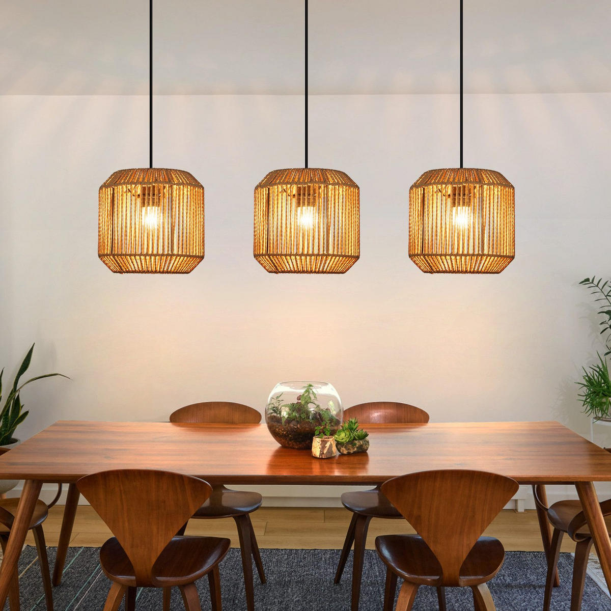 PENDELLEUCHTE BERTRAM Ⅲ 71/21/150 cm - Schwarz, Metall (71/21/150cm) - Nettlife