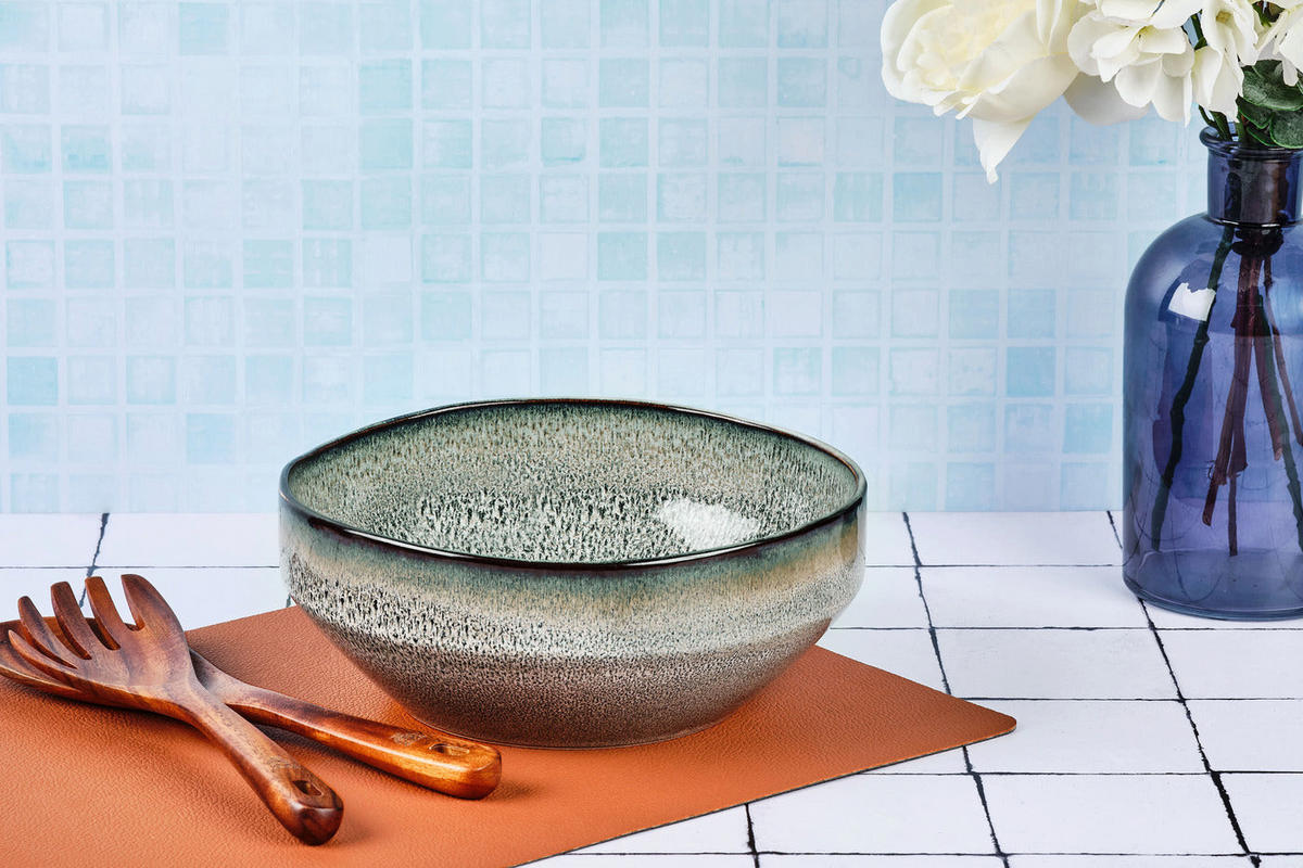 SALATSCHALE Genesis Ø22,5cm - Erde - Grau, Keramik (22.5cm) - Björn