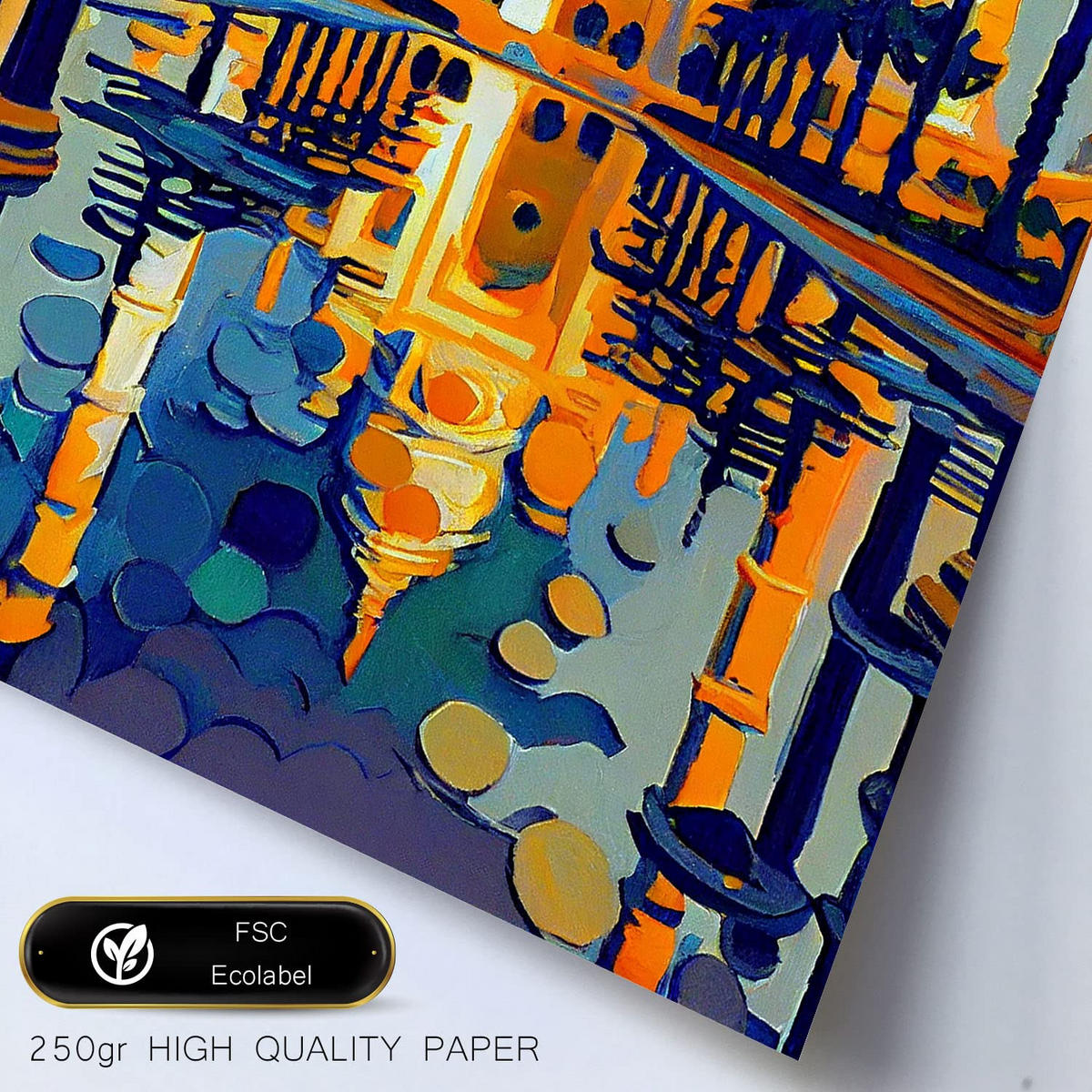 POSTER Set Mit 6 Fluss Im Ölgemälde Stil A3 & A4 Rahmenlos - Klar, Papier (29/3cm) - Nacnic