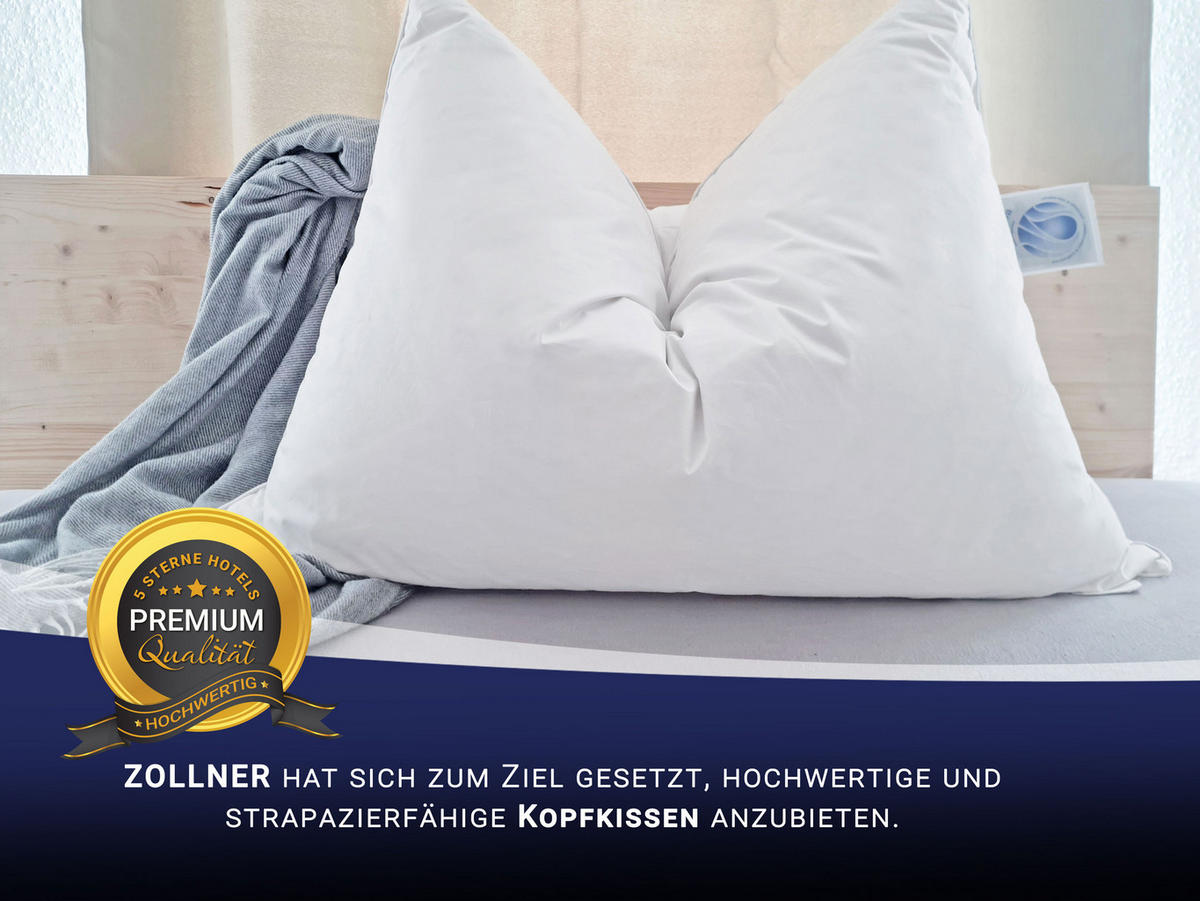 KISSEN, 60x80 cm, 100% Baumwolle, Weiß - Weiß, Textil (60/80cm) - Zollner