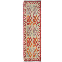 HANDWEBTEPPICH Kelim Gashgai Beige 193/57 cm Schurwolle - Beige, Textil (57/193cm) - Looma