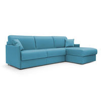 ECKSOFA LINKS Evans - Hellblau, Textil (272/96cm) - Divani.store