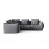 ECKSOFA modular links Bloom aus strukturiertem Stoff grau 3 Sitzplätze - Grau, Textil (216/316cm) - Micadoni