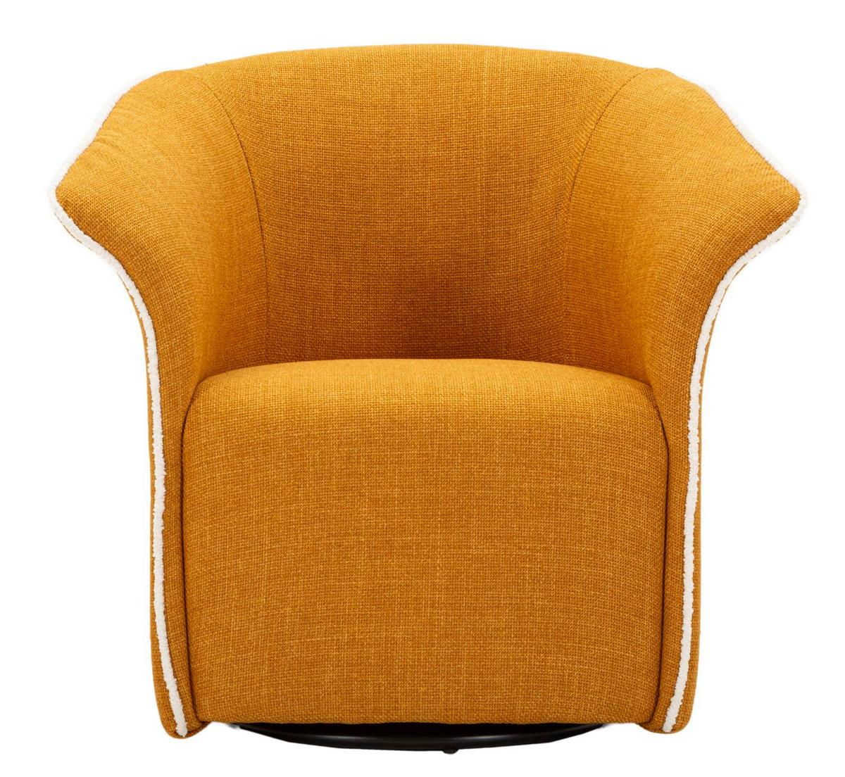 SESSEL Senape Siena Swivel, senfgelb, Polyester, Eisen und Sperrholz, 83,5 x 66 x 80 cm - Gelb, Holzwerkstoff/Kunststoff (83.5/80/66cm) - Mauro Ferretti