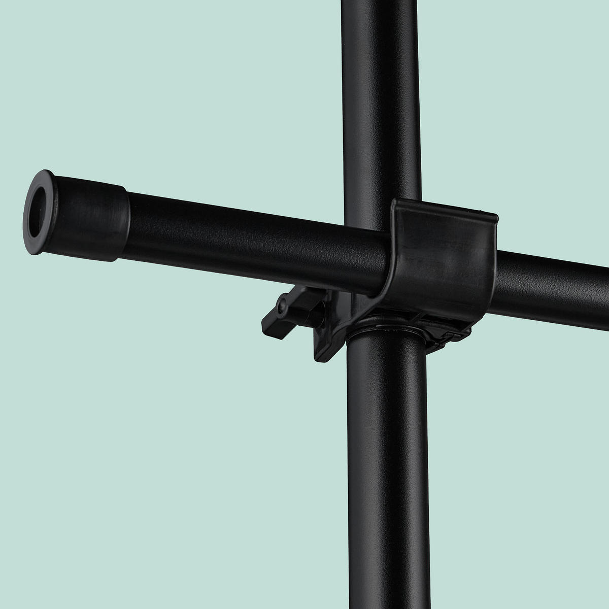 ŠATNÍKOVÝ regál - čierna, kov/plast (120/300/11cm) - Relaxdays