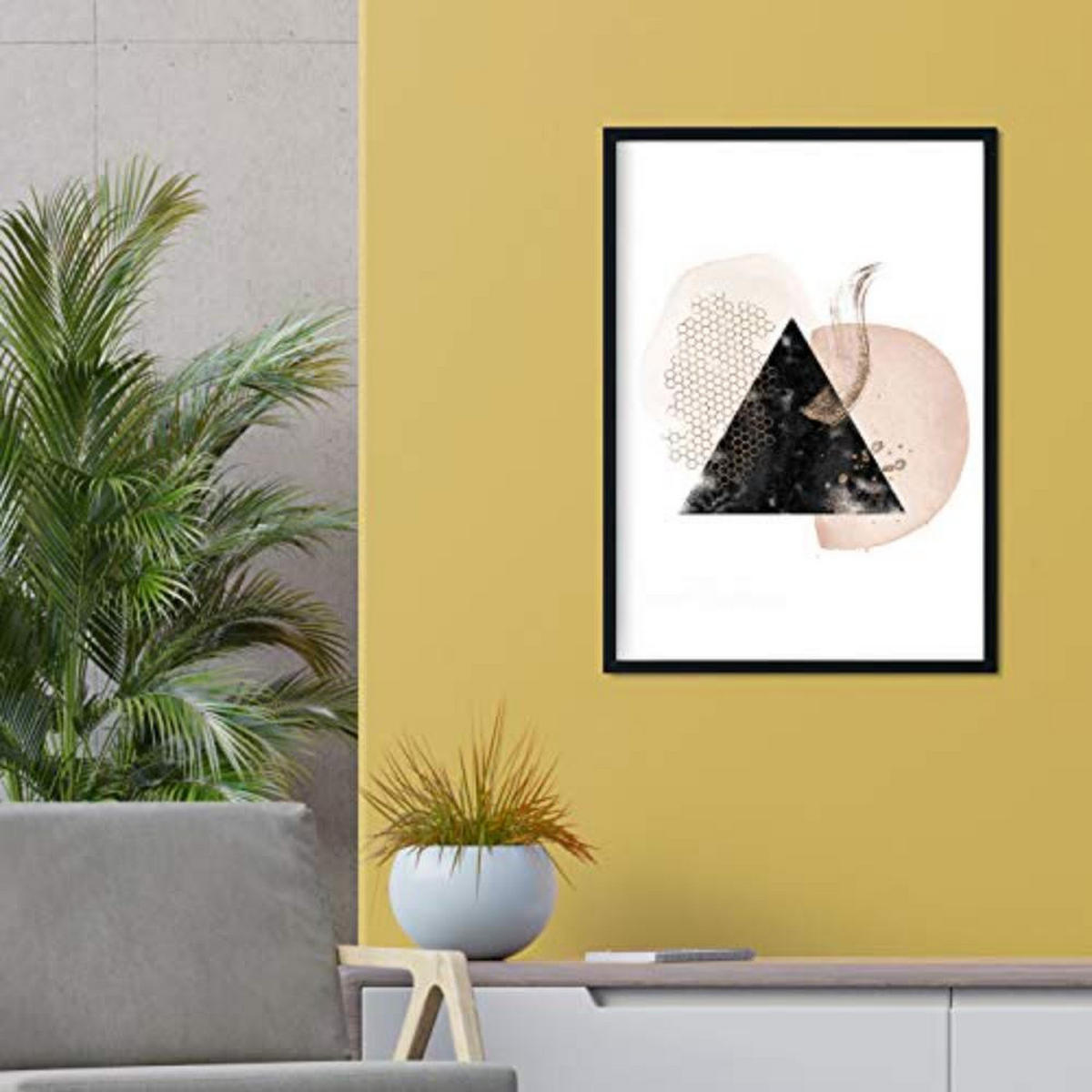 POSTER Set mit 4 Blätter und abstrakten Formen mit braunen Tönen A4 Rahmenlos - Klar, Papier (29.7/3cm) - Nacnic