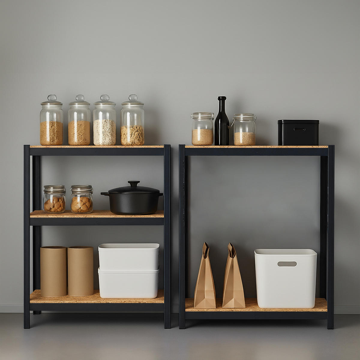 SCHWERLASTREGAL - Multicolor, Holzwerkstoff/Kunststoff (60/180/30cm) - Relaxdays