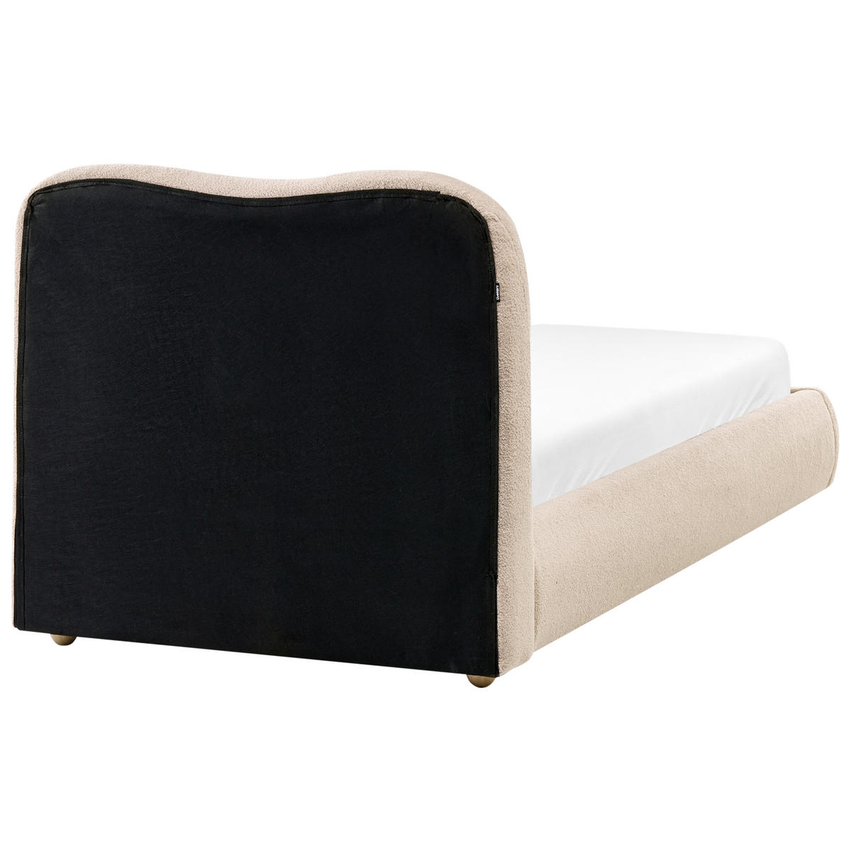 BETT mit Stauraum 90/200 cm Beige Blagnac - Beige/Braun, Textil (90/200cm) - Beliani