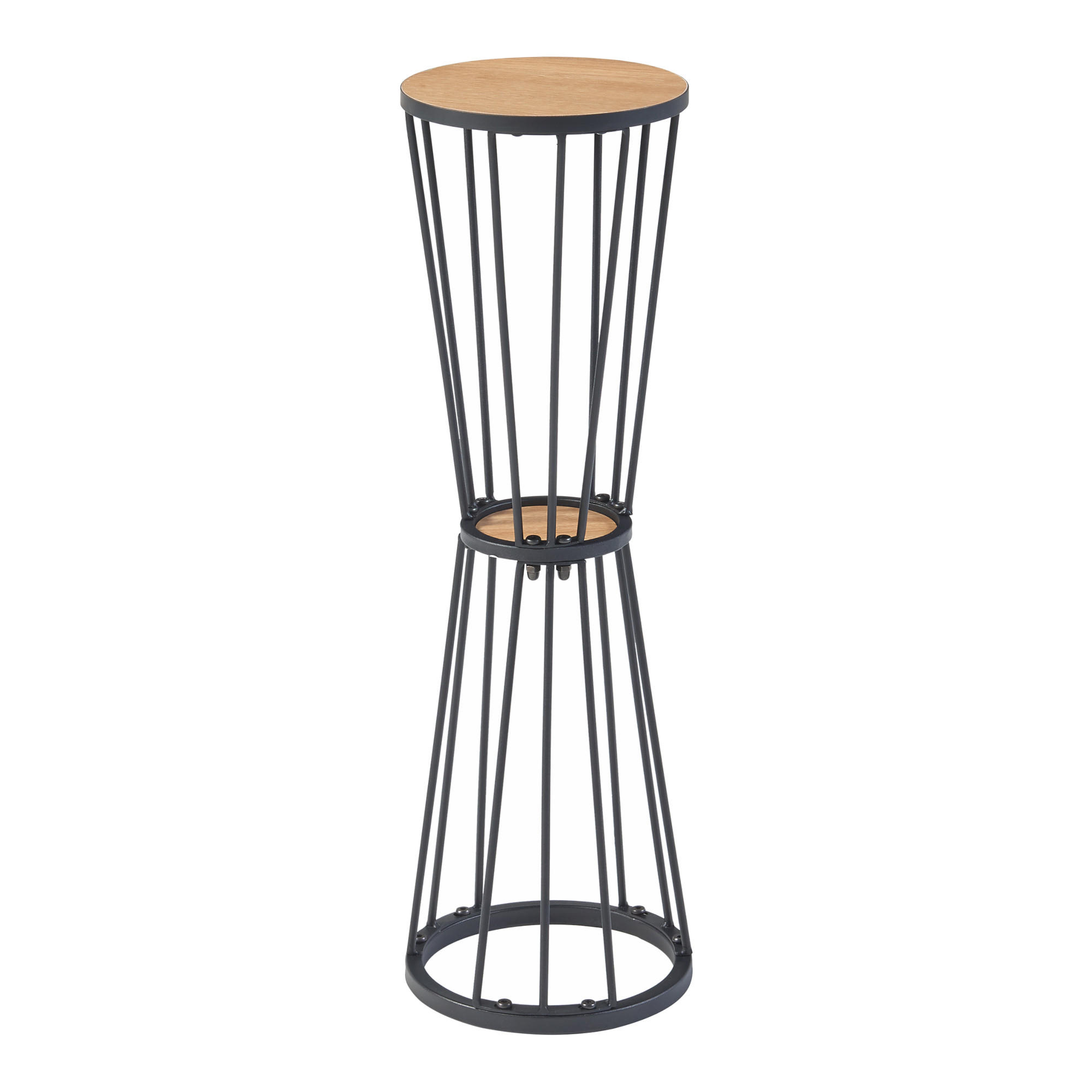 BLUMENTISCH Fossbergom - Schwarz, Metall (20/20/62cm) - [en.casa]