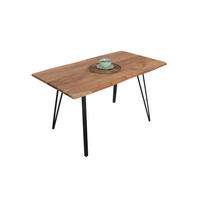 ESSTISCH CELIA - Beige/Schwarz, Holz/Metall (85/160/77cm) - SAM