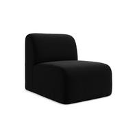 SOFAELEMENT Samt Stoff Schwarz - Schwarz, Holzwerkstoff/Kunststoff (70/75/94cm) - Makamii