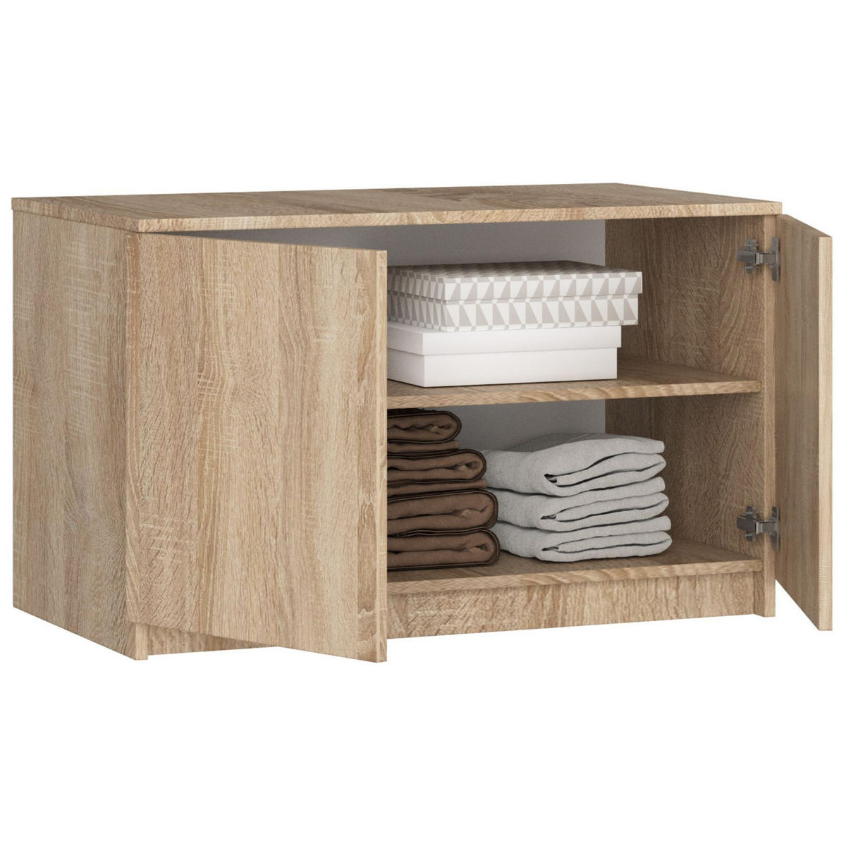 KLEIDERSCHRANK AUFSATZSCHRANK Sonoma-Eiche 90x51x55cm - Sonoma Eiche, Holzwerkstoff (90/55/51cm) - Akord