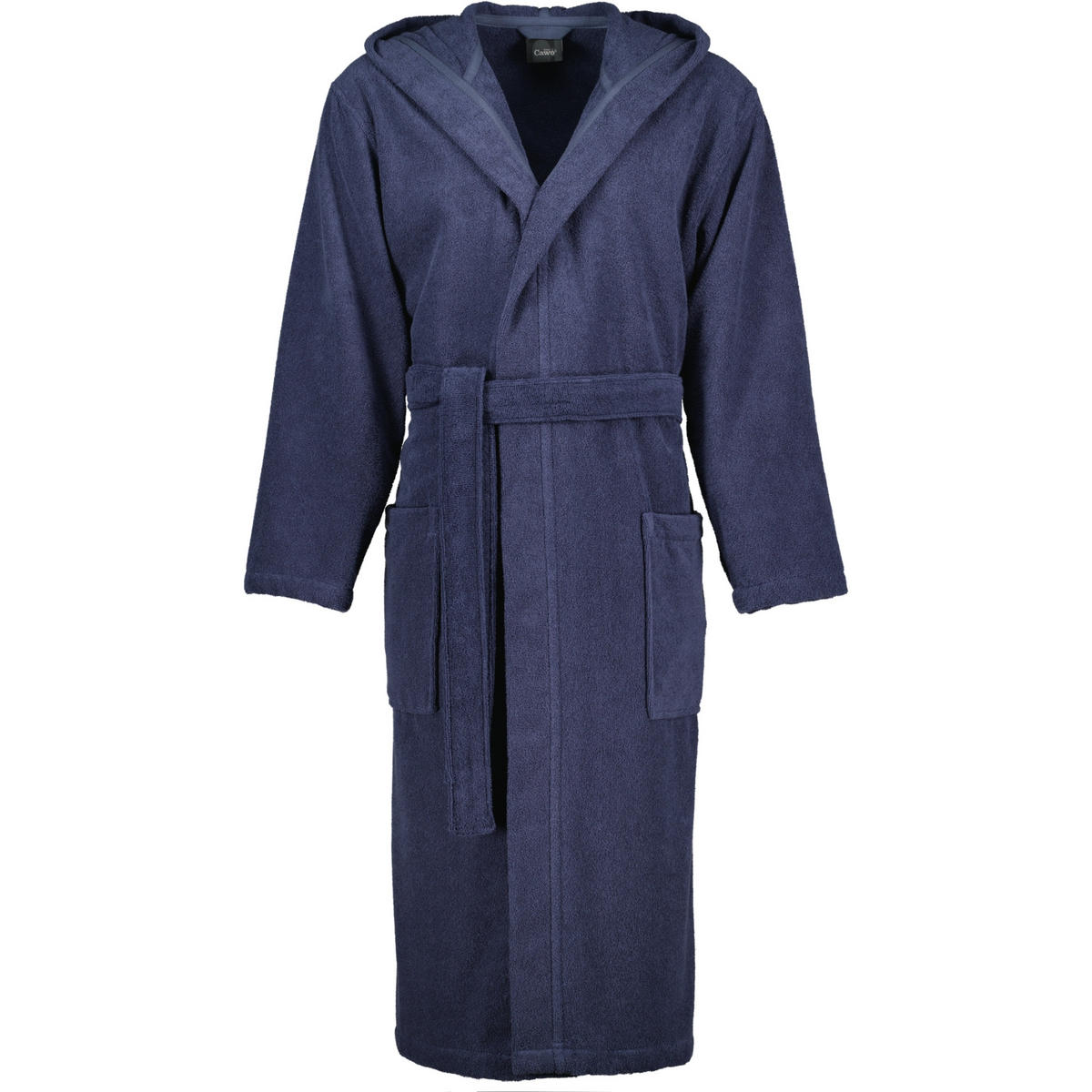 BADEMANTEL HERREN KAPUZE UNI 829 BLAU - 17 - Blau, Textil (Mnull) - Cawoe