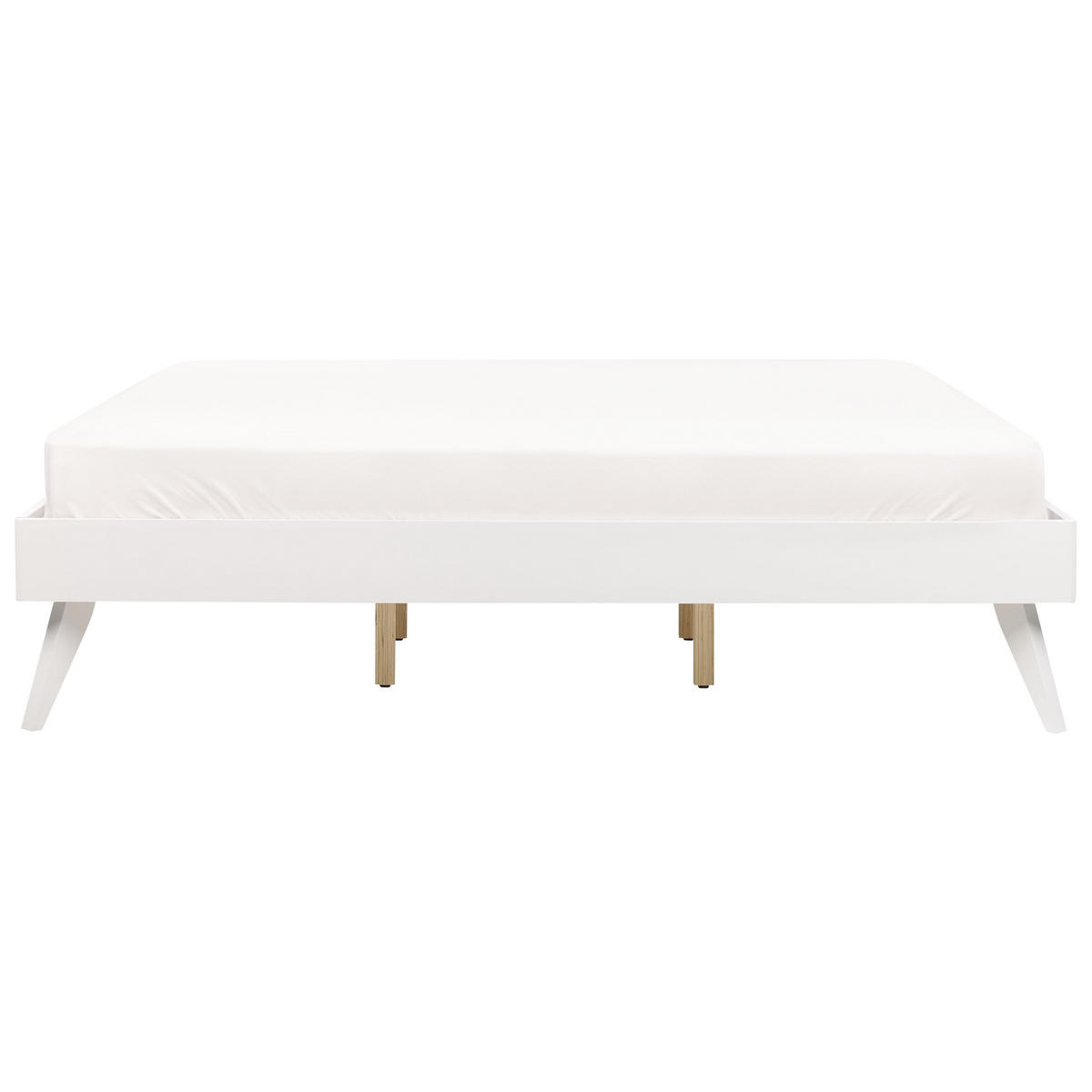 BETT mit Lattenrost 180x200 cm Weiß Berric - Weiß, Holzwerkstoff (180/200cm) - Beliani