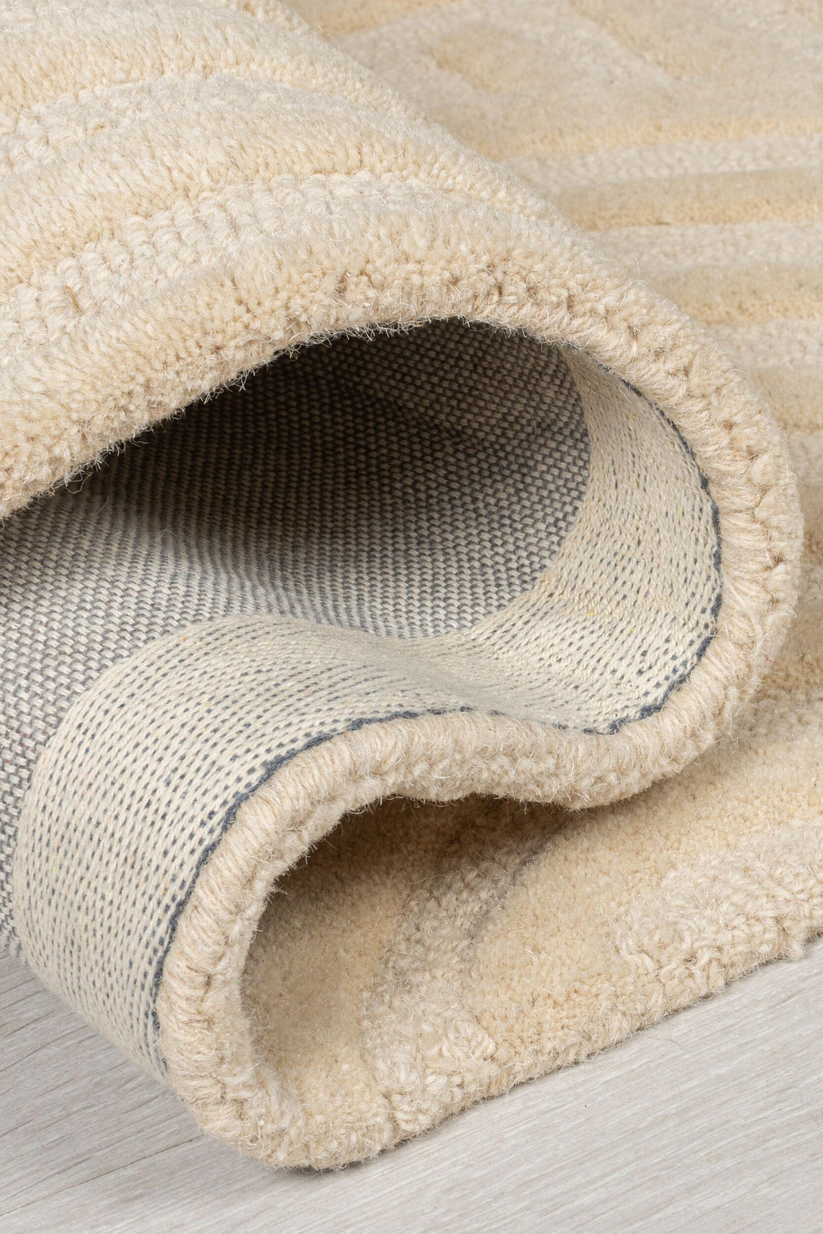 WOLLTEPPICH Pastell-Design, handgetuftet LEVEN BLAKE, Beige 160x230 cm - Beige, Textil (160/230cm) - KADIMA DESIGN