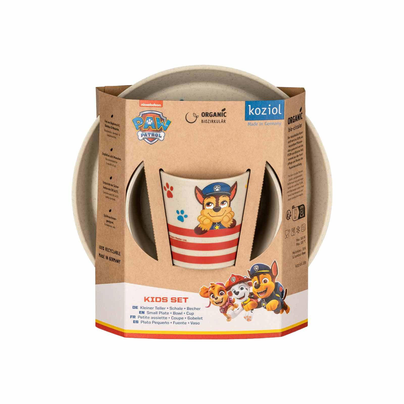 KINDERGESCHIRRSET Connect Paw Patrol organic sand 3er Set - Beige, Kunststoff (1/1/1cm) - Koziol