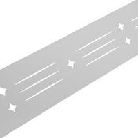 SICHTSCHUTZSTREIFEN Dekor Starline mit Lasermuster für Doppelstabzaun Weiß 2,55m - Weiß, Kunststoff (255/19cm) - ZAUN|ZU