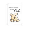 POSTER mit Rahmen Disney - Just Being Winnie the Pooh Today - Gelb/Schwarz, Holz/Papier (70/100cm) - Poster&Frame