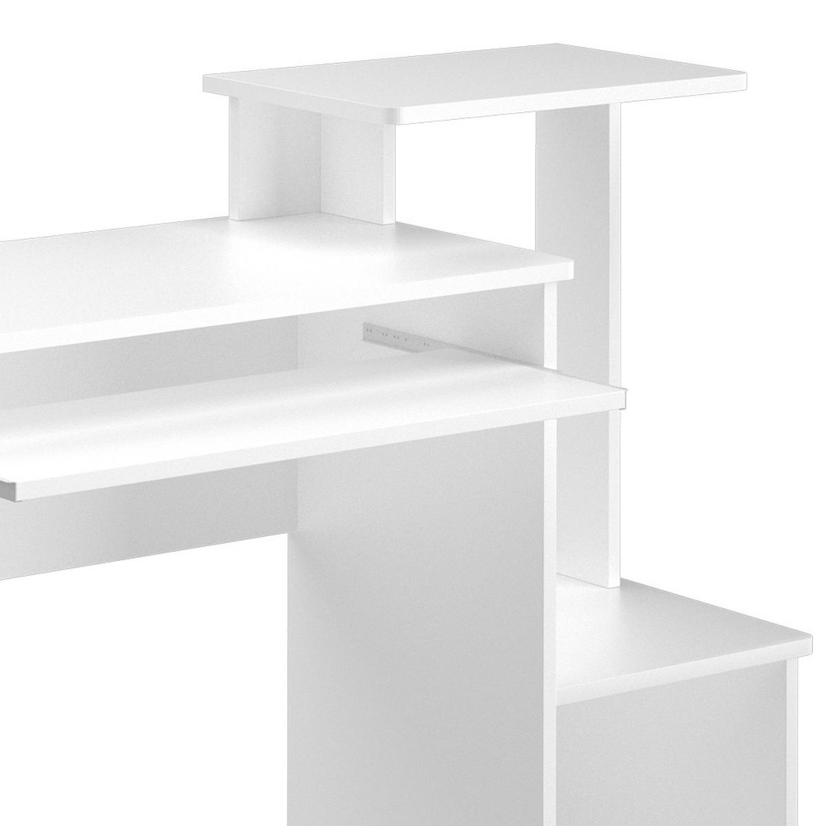 SCHREIBTISCH Karl Weiß 106 x 40 cm - Weiß, Holzwerkstoff (40/106/86.6cm) - Vicco