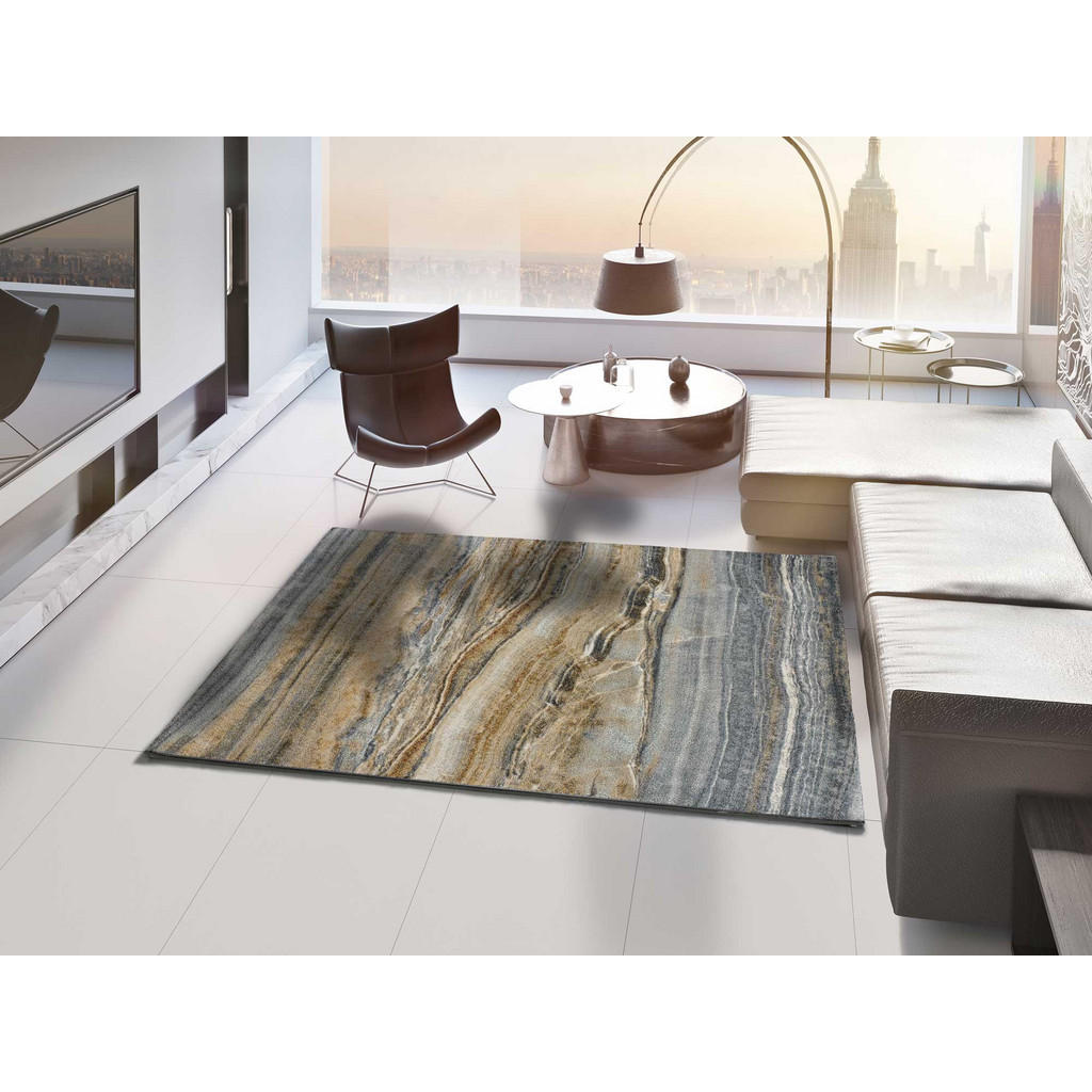 Thumbnail - Atticgo Webteppich, Grau, Sand, Textil, Abstrakt, Rechteckig, 200x290 cm, Oeko-Tex® Standard 100, in verschiedenen Größe...