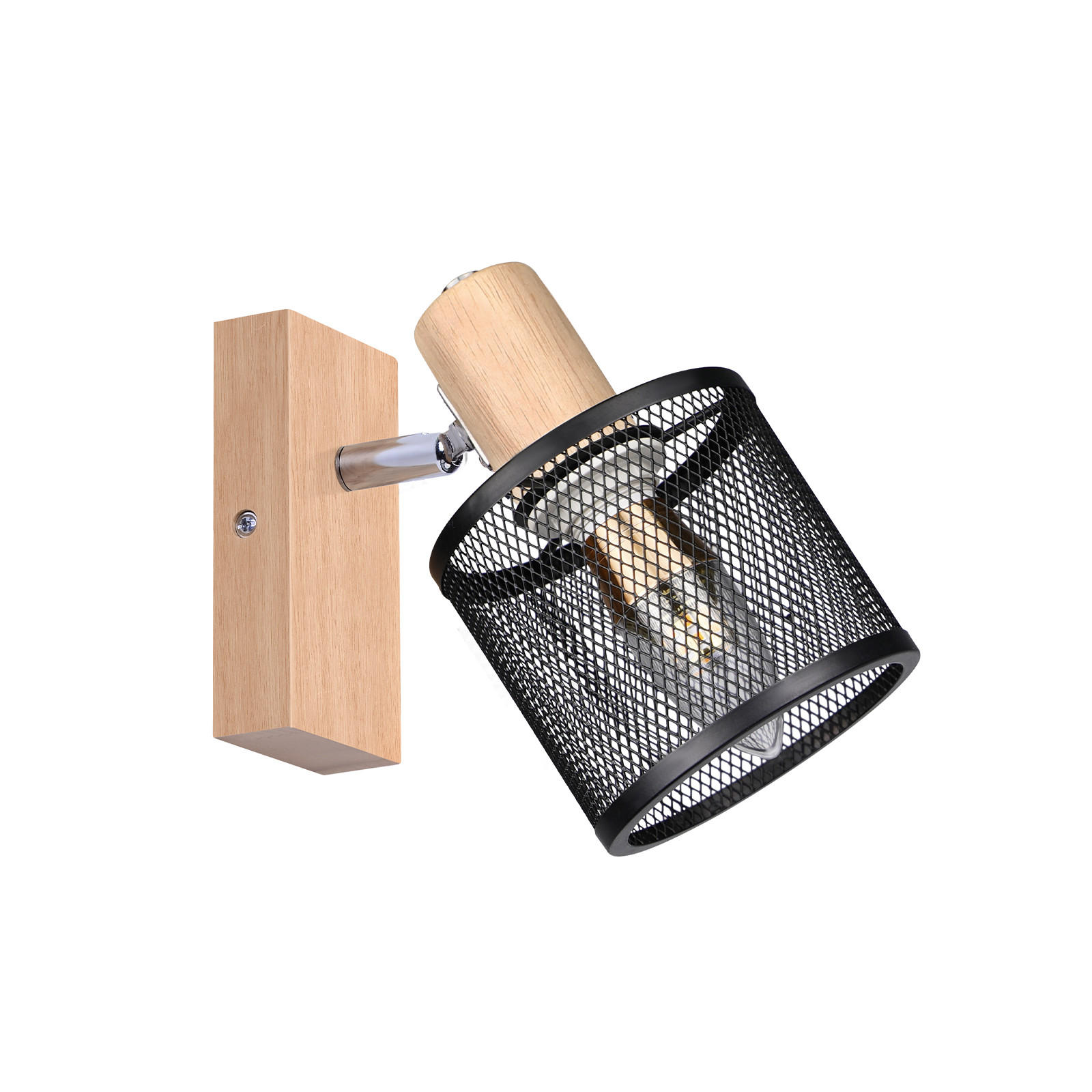 STRAHLER Gisela 1-flammig 16/10/14 cm - Schwarz, Metall (16/10/14cm) - Nettlife