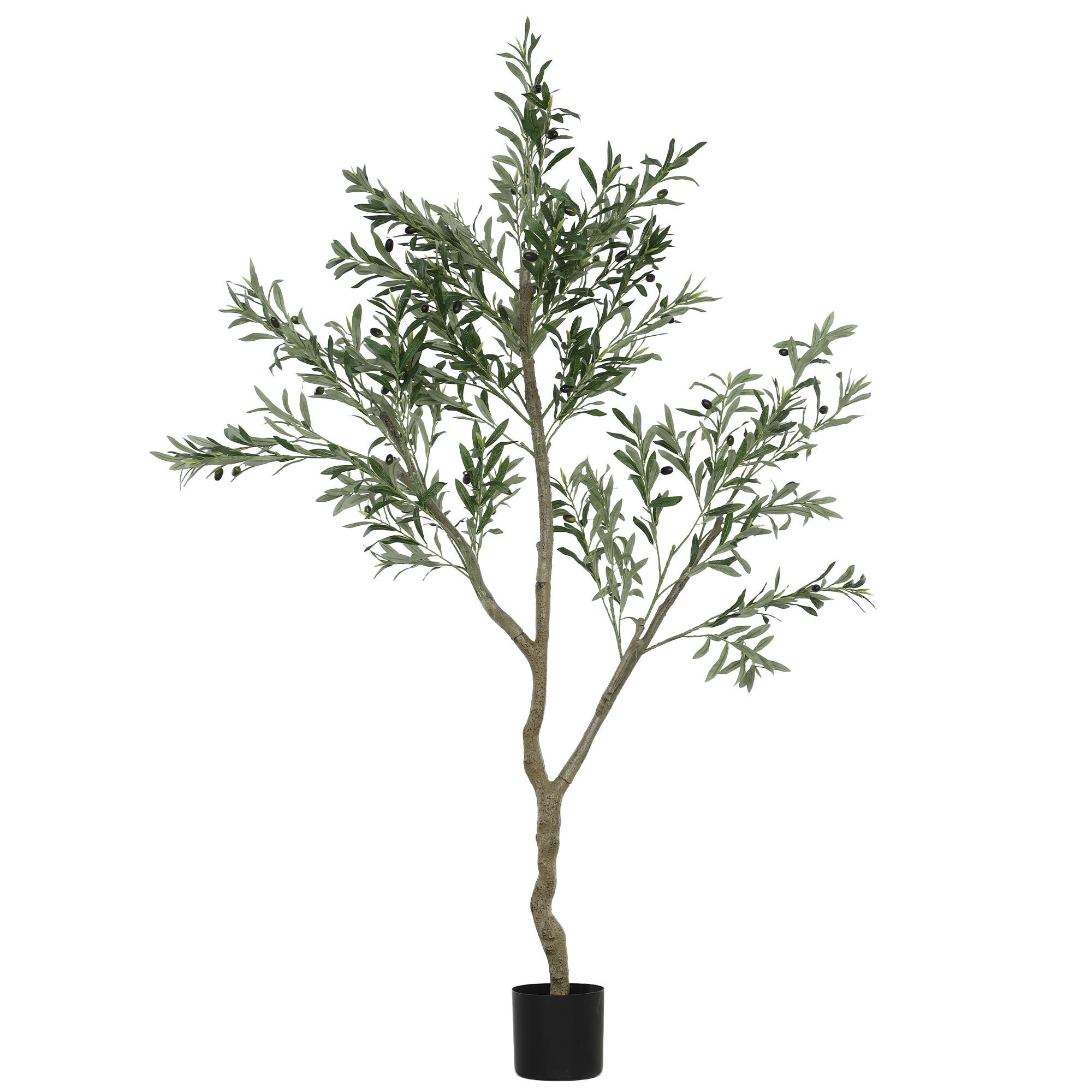 KÜNSTLICHER Olivenbaum groß 180 cm - Grün, Kunststoff (180cm) - HOMCOM