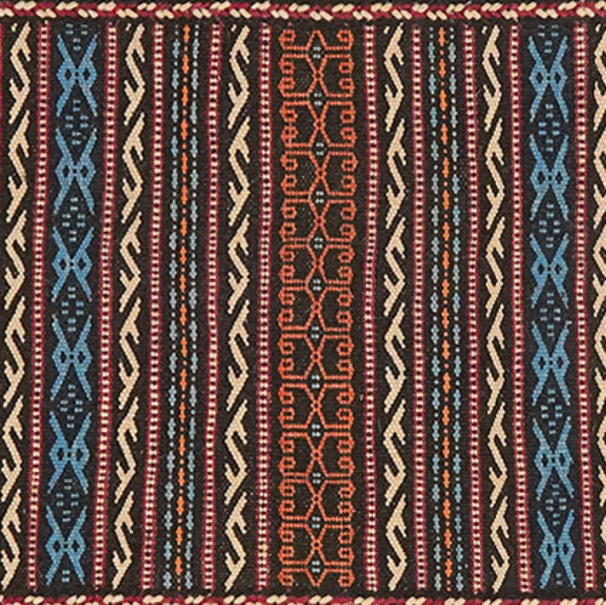 KELIM-TEPPICH handgewebt Kordi Schwarz, Beige 90/61 cm Schurwolle - Beige/Multicolor, Textil (61/90cm) - Looma
