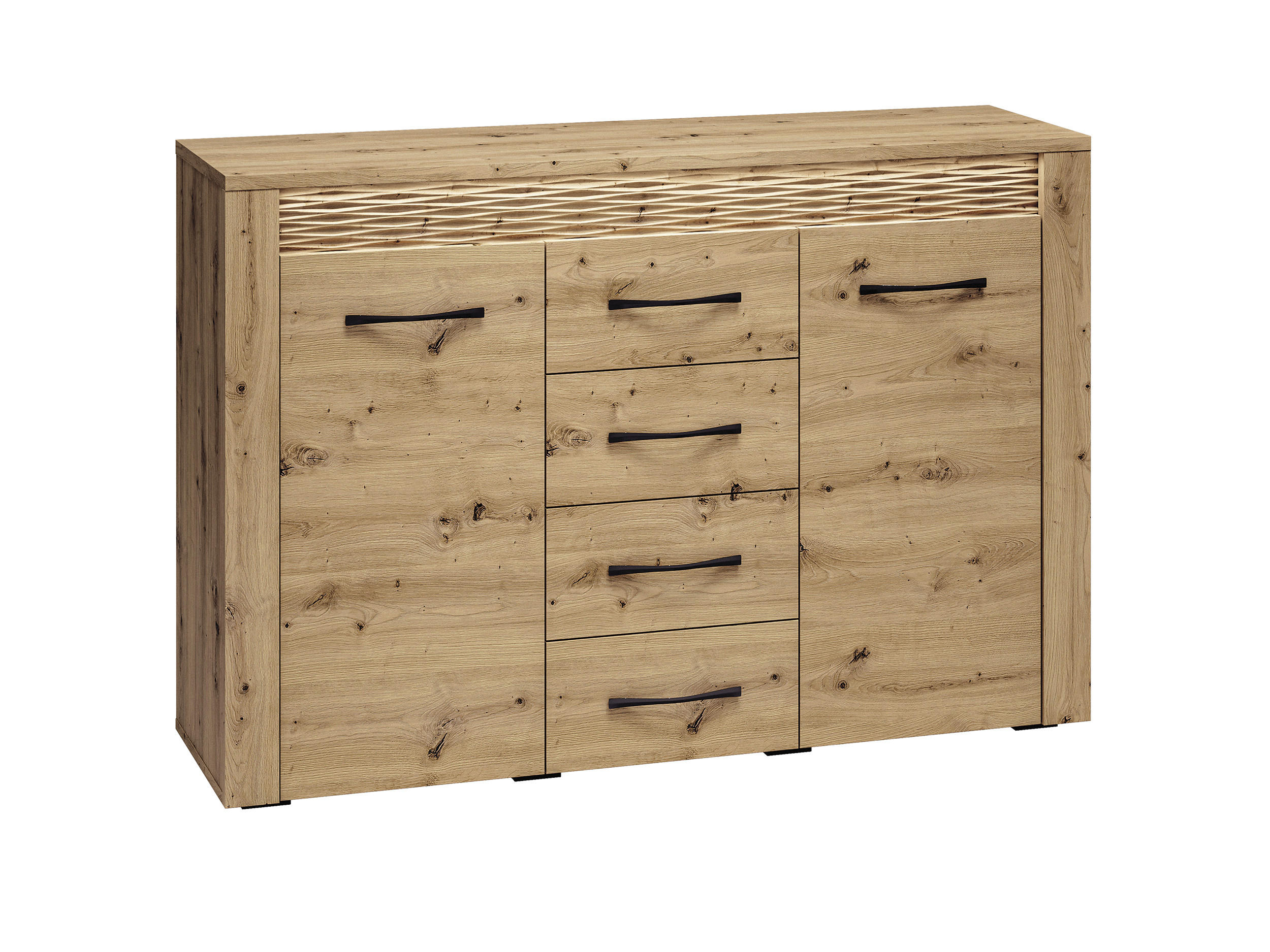 KOMMODE Artis Artisan Eiche 138 / 40 / 94cm - Eiche Artisan/Braun, Holz/Holzwerkstoff (138/94/40cm) - Feldmann-Wohnen