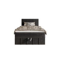 BOXBETT BAHAMA 80x200 mit Matratze H3, Bonell und Topper Monolith 92 - Grau, Textil (80/200cm) - Bedante
