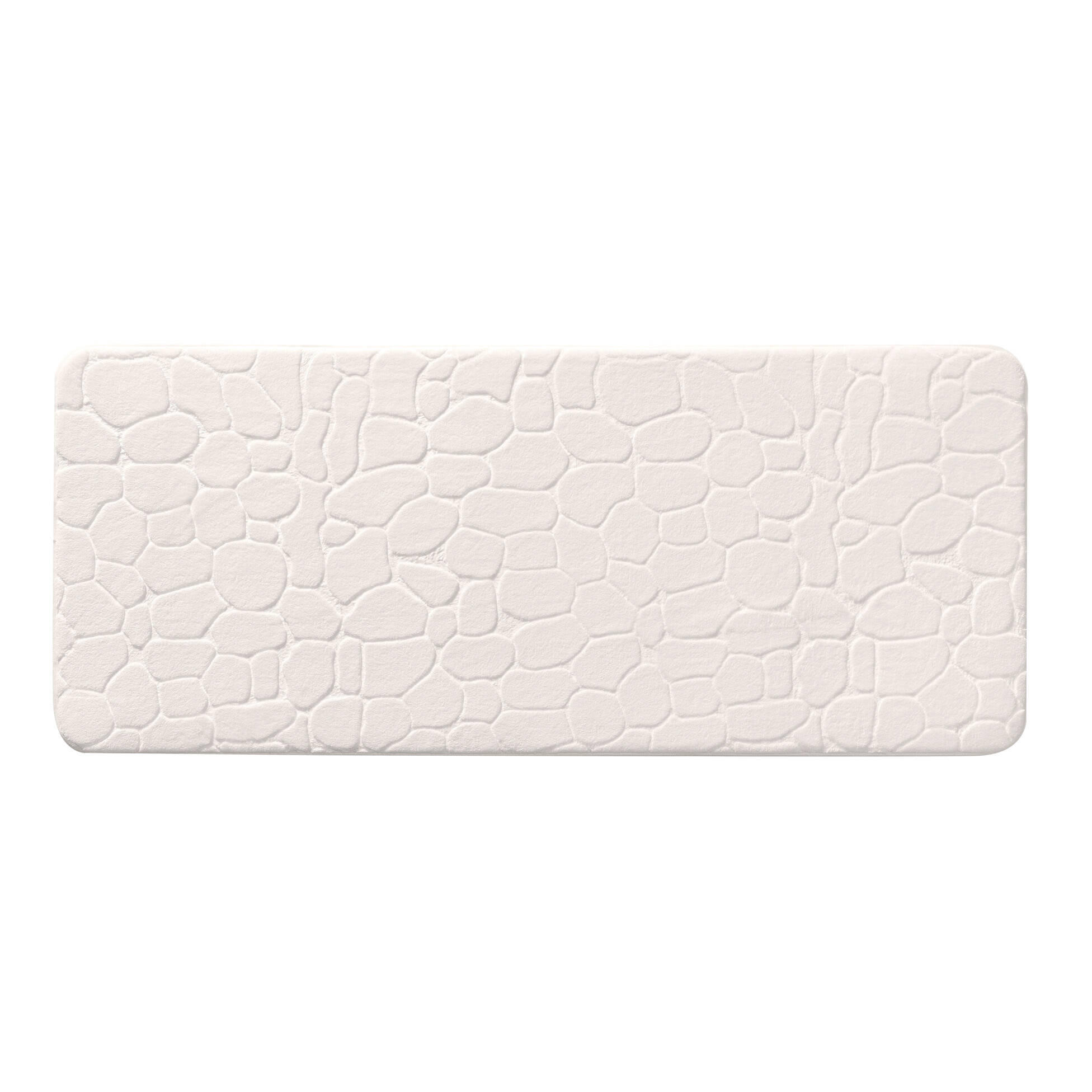 BADMATTE Geprägtes Muster 50/120 cm - Weiß, Textil (50/120cm) - Douceur d´intérieur