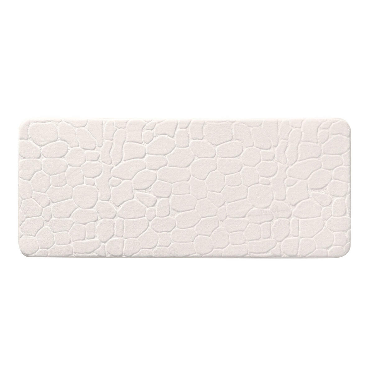 BADMATTE Geprägtes Muster 50/120 cm - Weiß, Textil (50/120cm) - Douceur d´intérieur